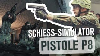 SCHIESSSIMULATOR Pistole P8  TAG 45 [upl. by Arodnap]