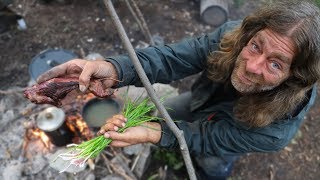 Catch and Cook Wild Gopher Stew  Day 35 of 30 Day Survival Challenge Canadian Rockies [upl. by Vaasta]