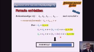 Rijen 5 Algemene term rekenkundige rij [upl. by Eceinaj733]