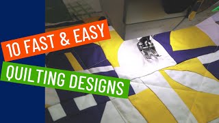 🏅 🥳 10 Fast amp Easy Quilting Designs  Finish Your Quilt [upl. by Aneekat]