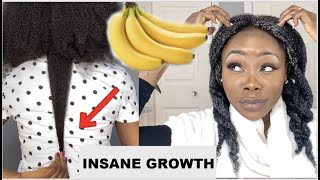 INSANE HAIR GROWT DIY Double hair growth mask with BANANA [upl. by Ssyla]