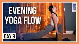 15 min Evening Yoga Flow – Day 9 HIPS amp HAMSTRINGS STRETCH [upl. by Amling]