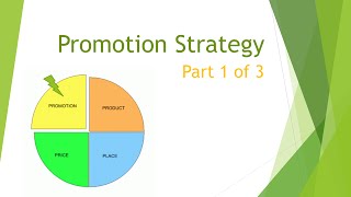 Marketing Mix Promotion Strategy part 1 [upl. by Petes834]