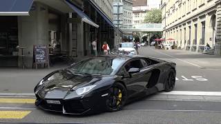 Loud Lamborghini Aventador LP7004 w Capristo exhaust in Zurich Brutal sound [upl. by Korten]