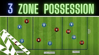 3 Zone Possession Drill  U14 U15 U16 U17  FootballSoccer [upl. by Newmark]