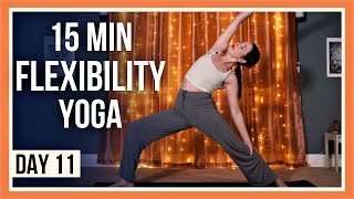 15 min Evening Yoga Stretches – Day 11 FULL BODY FLEXIBILITY YOGA [upl. by Adnima359]