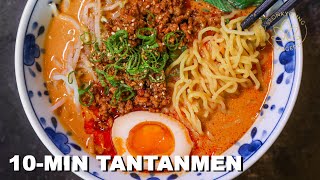 10Minute Tantanmen EASY Homemade Ramen from Scratch at Home [upl. by Higley]