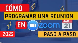 Como Programar una Reunion por ZOOM en PC 2023✅ [upl. by Naasah]