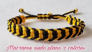 COMO HACER UNA PULSERA NUDO PLANO MUY FACIL  DIY 2018  TUTORIAL [upl. by Seilenna]