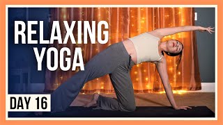 15 min Yoga for Flexibility – Day 16 EVENING YOGA CLASS [upl. by Mirielle]