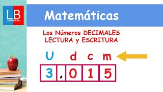 Los Números DECIMALES LECTURA y ESCRITURA ✔👩‍🏫 PRIMARIA [upl. by Nylek108]