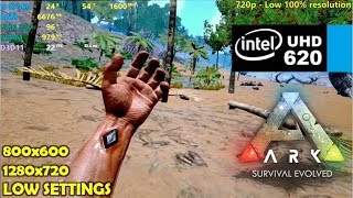 intel UHD 620  ARK Survival Evolved  720p amp 800x600 [upl. by Lavine]