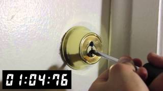 Drilling a Kwikset Deadbolt  Front Range Locksmith [upl. by Nert]