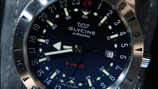 Glycine Airman Base 22 Review 24 Hour Dial [upl. by Barrett]