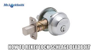 How to Rekey Lock Schlage B660 Deadbolt  Mr Locksmith Video [upl. by Yenrab222]