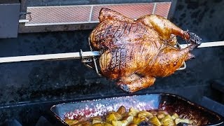 How To Rotisserie Duck With Drip Pan Potatoes [upl. by Saiasi]