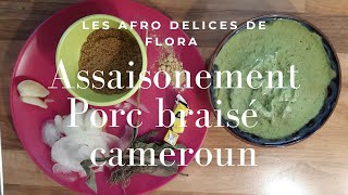 Porc braiséAssaisonnement porc braisé a la camerounaise Assaisonement viande Braised pork [upl. by Ytnom]