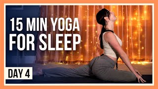 15 min Yoga for Sleep – Day 4 EVENING YOGA FLOW [upl. by Ronna]