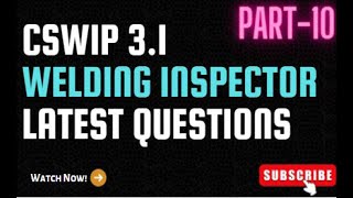 CSWIP 31 Welding Inspector Exam latest Questions Part 10 [upl. by Burkhard]