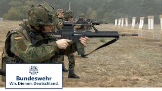 Schießausbildung mit der Pistole P8 und dem Gewehr G36  Bundeswehr [upl. by Zennas768]