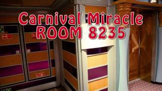 Carnival Miracle Room 8235 Premium Balcony almost a Suite [upl. by Notfilc]