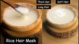 Rice Hair Mask amp Rice WATER to Turn Thin Hair to Thick Hair in 30 days  Hair Growth amp Long Hair [upl. by Esir]