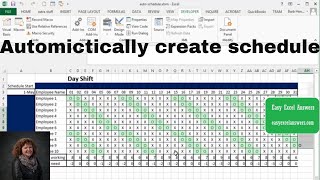 Automatically create shift schedule in Excel [upl. by Nyltiak]