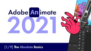 Adobe Animate 2021 The Absolute Basics 1  Beginners Tutorial [upl. by Josie]