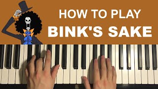 One Piece  Binks Sake Piano Tutorial Lesson [upl. by Zippel]