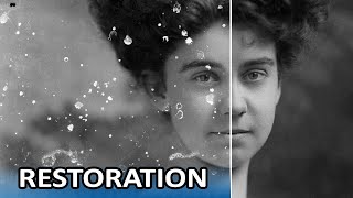 PHOTOSHOP TUTORIAL Photo Restoration How to repair and restore damaged Photographs [upl. by Ayrolg772]