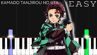 Demon Slayer  Kimetsu no Yaiba Ep19 ED  “Kamado Tanjiro no Uta”  EASY Piano Tutorial [upl. by Chrissy]