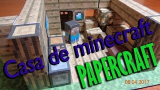 Casa minecraft papercraft  tutorial [upl. by Anastos331]