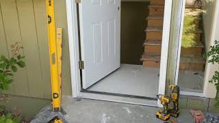 Jeld Wen Front Door Installation  Really crappy products and craftsmanship PART 1 [upl. by Llerahc405]