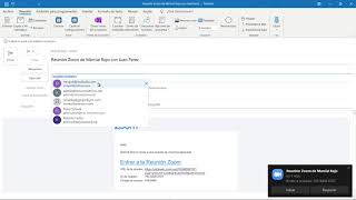 Zoom  Cómo programar una reunion Zoom desde Outlook [upl. by Siuraj]
