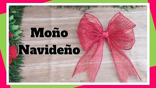 Como hacer moños para decorar el árbol de Navidad [upl. by Reivad]