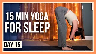 15 min Evening Yoga Flow – Day 15 BEFORE BED YOGA [upl. by Noell]