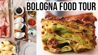 Food Tour of Bologna Italy MUST TRY Bologna Restaurants with pasta salumi gelato amp more [upl. by Jasmina]