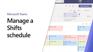 How to manage a Shifts schedule in Microsoft Teams [upl. by Cirdla]