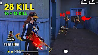 28 Kill Duo vs Squad Ajjubhai and Jontybhai OverPower Gameplay  Garena Free Fire [upl. by Annelise]