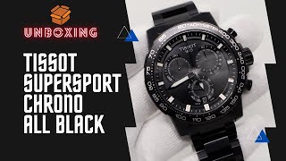 UNBOXING 2020 TISSOT SUPERSPORT CHRONO ALL BLACK T1256173305100 [upl. by Naga]