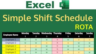 Idea to create Employee Shift Schedule in Excel [upl. by Hepsoj]