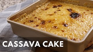 Creamy Cassava Cake  Simple Home Recipe [upl. by Evante]