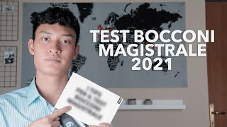 TEST BOCCONI MAGISTRALE 2021  Come passarlo [upl. by Jolene732]