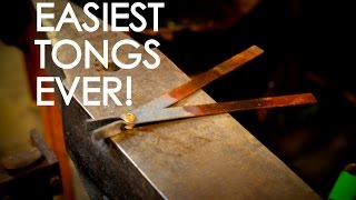 Super Quick Tongs Making Blacksmith Tongs for the Beginner [upl. by Grearson]