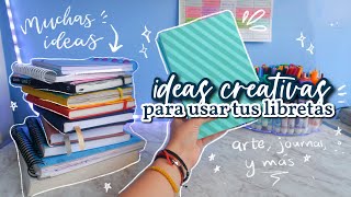 📚 IDEAS CREATIVAS PARA USAR TUS LIBRETAS EN BLANCO  DanielaGmr ✨ [upl. by Inaj]