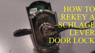 How to Rekey A Schlage LEVER Lock [upl. by Aiceled676]