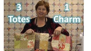 Make Three Totes  Purses With One Charm Pack [upl. by Asiram898]