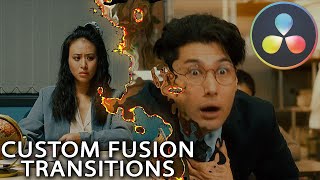 How To Add Transitions In Davinci Resolve 17  Custom Fusion [upl. by Oretos181]