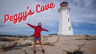 Visiting PEGGYS COVE Lighthouse  POLLYS COVE Hike  Our Epic Road Trip in NOVA SCOTIA Canada [upl. by Einobe]