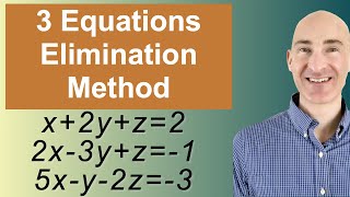 Solving Systems of 3 Equations Elimination [upl. by Hgieliak757]